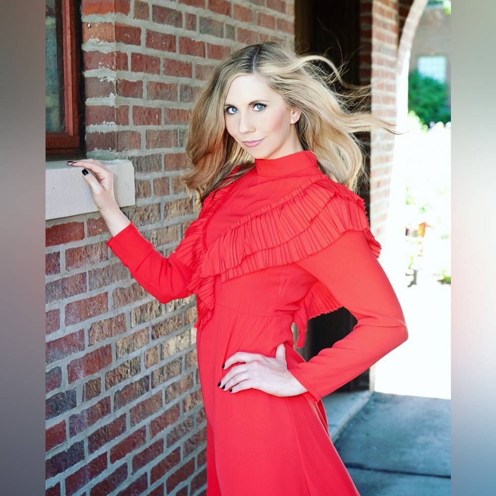 Pixie Market Red Midi Dress